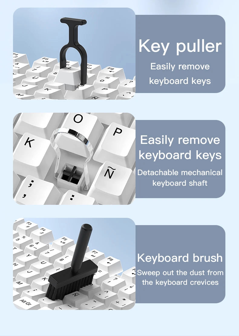 Cleaning Set: Computer Keyboard Cleaning Brush, Headphones, iPad, Mobile Phone Cleaning Pen, Keyboard, Camera Cleaning Brush