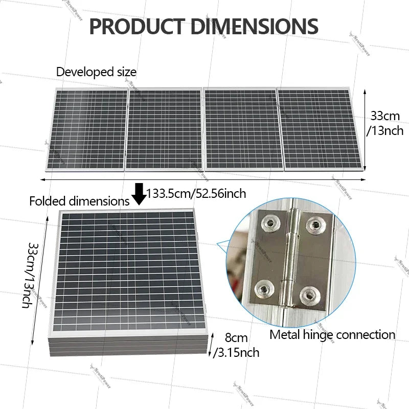 2000W 12V Solar Panel Charger DC System with 100A Controller Ideal for Outdoor Camping Charging Mobile Phones and Car Batteries