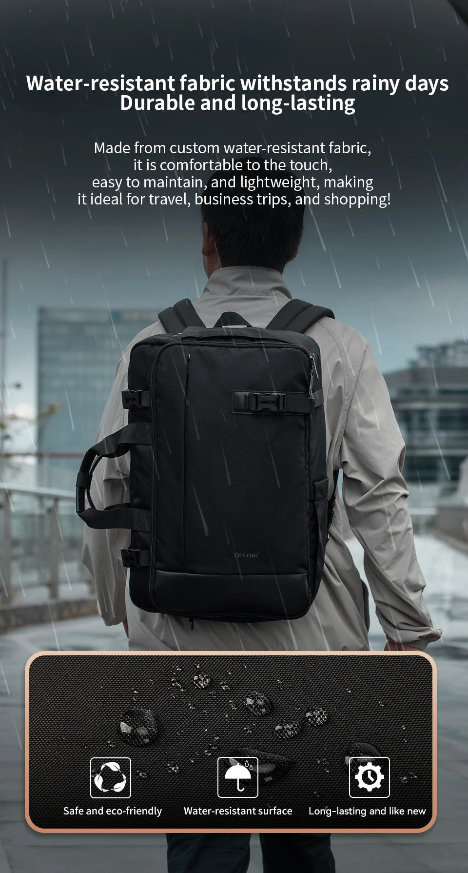 Tigernu Travel Backpack Men Handbags Laptop Backpack For 17inch Shoulder Bag Travel Bag 3 In 1 Bags For Men Schoolbags Knapsack