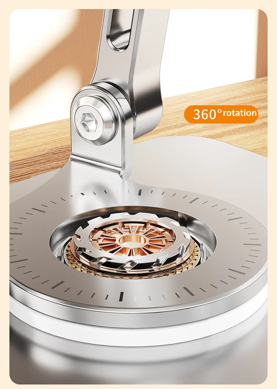 360° Rotation Tablet Stand for iPad, Adjustable Foldable Tablet Holder,Aluminum Phone Stand Compatible with iPad Pro/ Air/ Mini