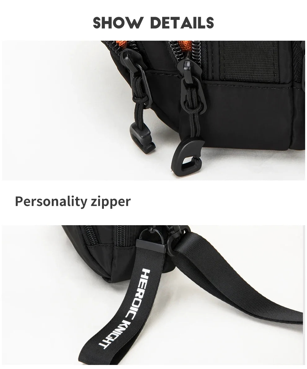 HK Lightweight Crossbody Bags for Men Waterproof Shoulder Chest Bag Casual Daily Messenger Bag Small Phone Pouch Wallet Handbag