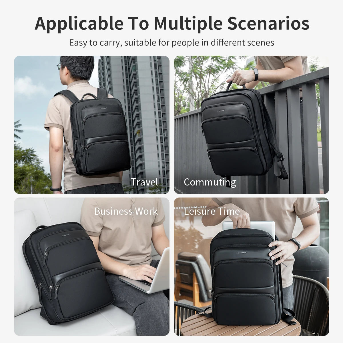 Tigernu Backpack Men Travel Backpack Thin Backpack Male Laptop Backpack Expandable Bag For School Outdoor Business Bags Knapsack