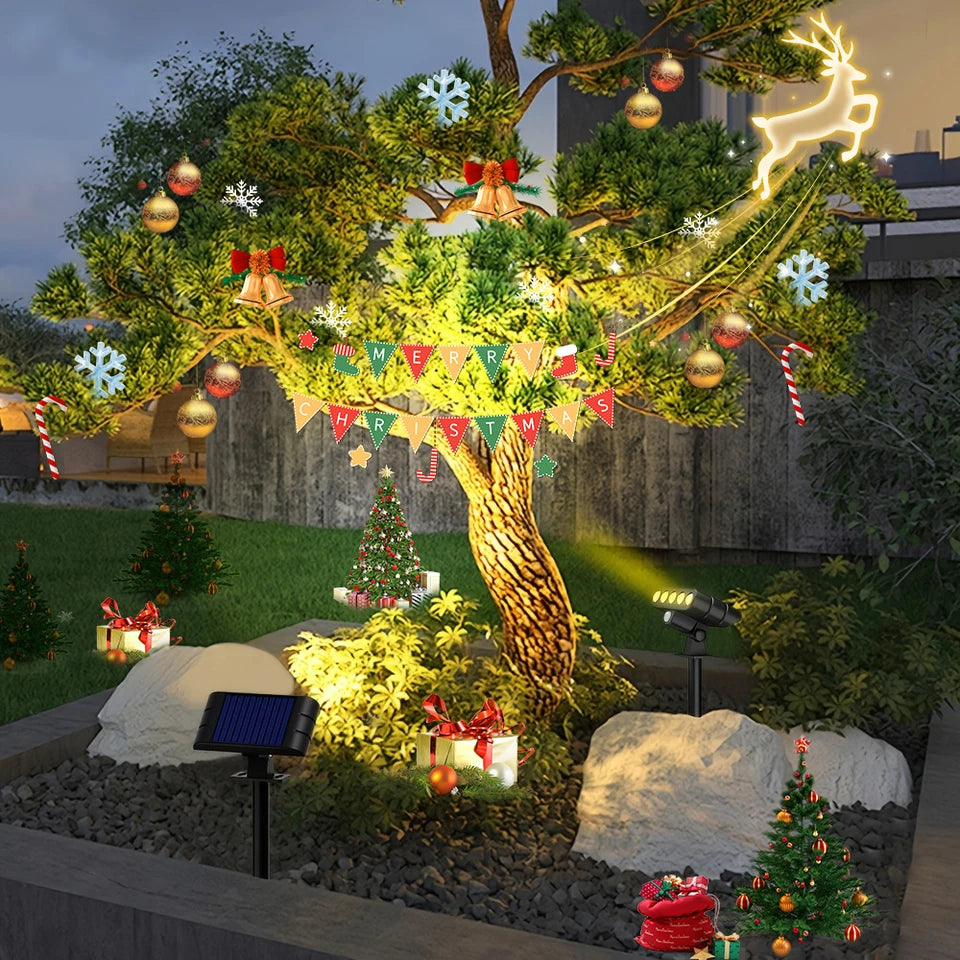 Solar Powered Tree Lighting Outdoor Lights Courtyard Lawn Lights Home Garden Lighting Decorative Landscape Atmosphere Lights