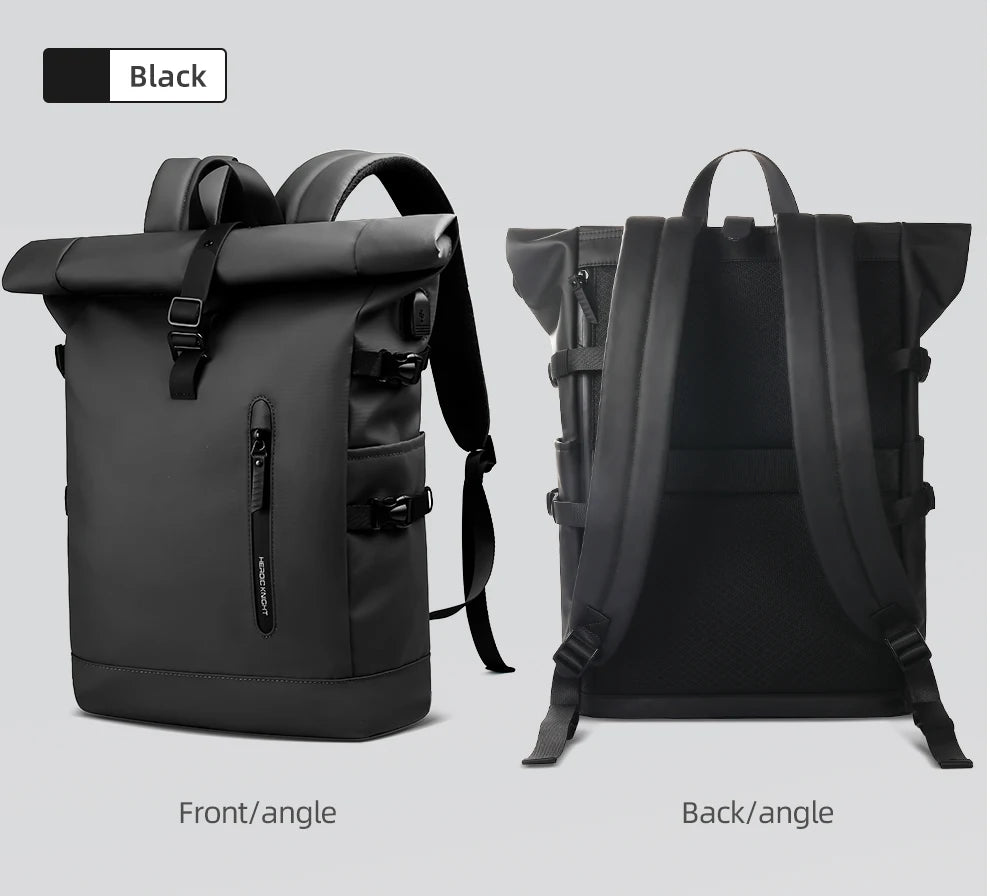 HK Large 15.6 Inch Laptop Backpack Men Anti-Theft Travel Backpack for Business University Bicycle School Backpack With USB Port