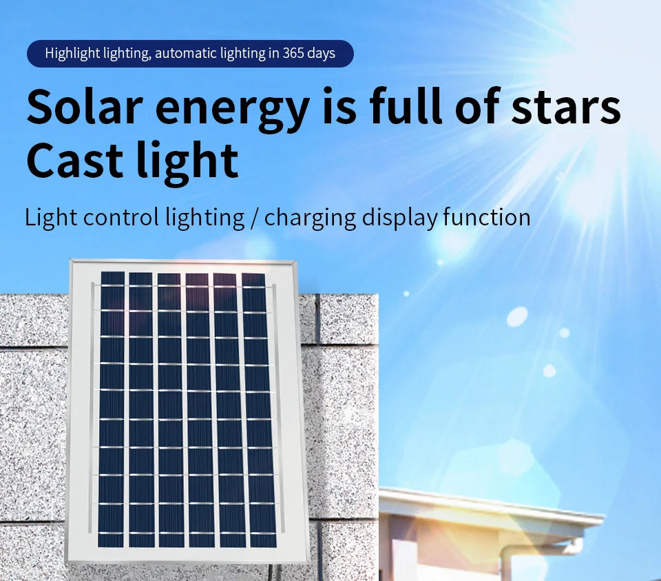 Solar Lamp Outdoor Waterproof Spotlights Solar Lights Remote Control Solar Floodlight Wall Street Garden Lights Sunlight