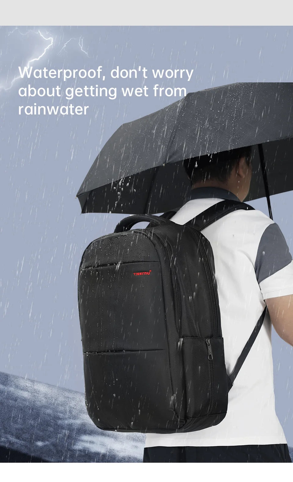 Tigernu Anti-theft Backpacks Large Capacity Bag 15.6 17 19inch Laptop Backpack For Men Travel Backpack Women Bag Female Knapsack
