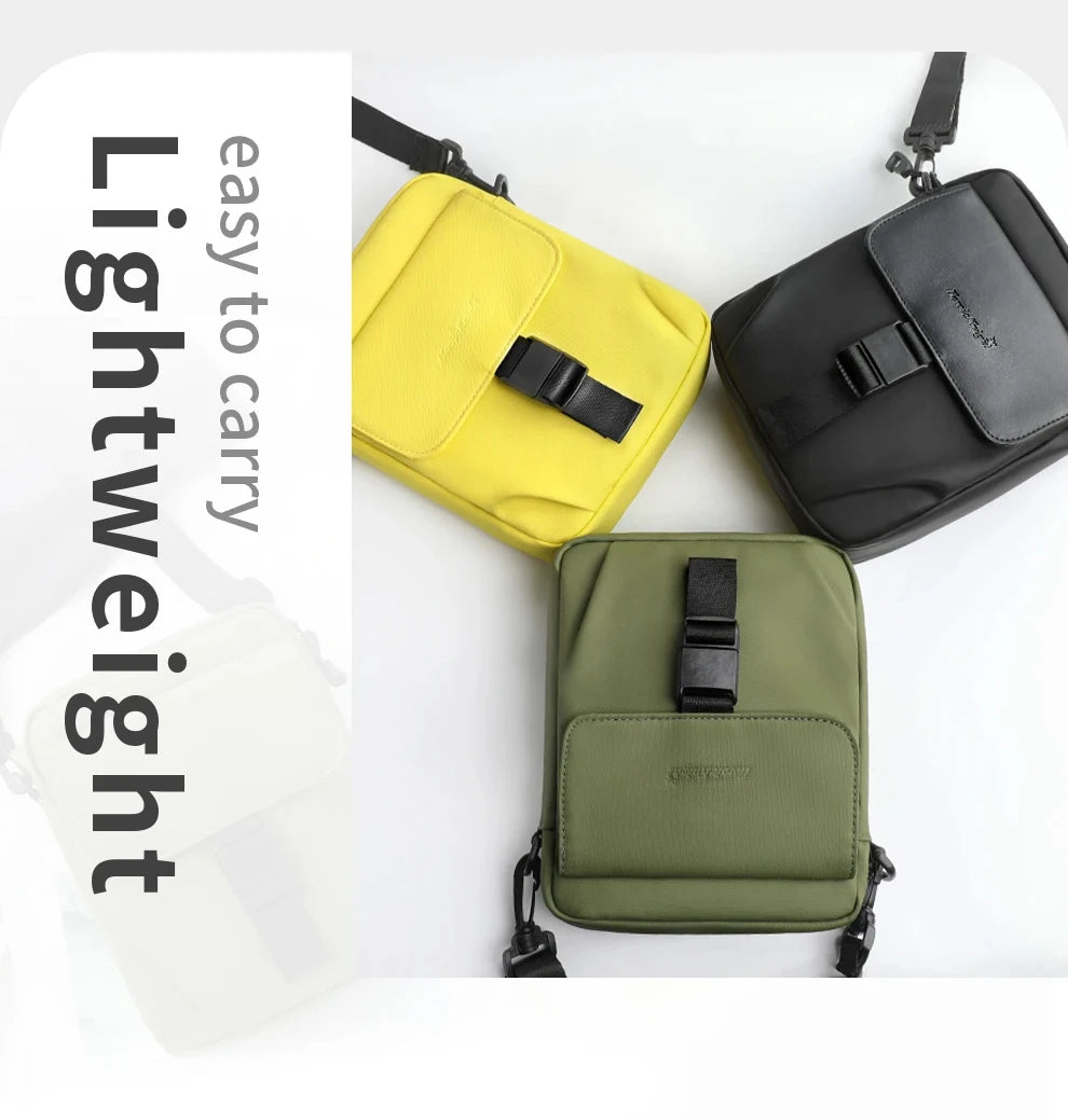 HK Waterproof Crossbody Bags for Men Lightweight Men's Shoulder Bag Mini Phone Pouch Messenger Commuting Bag Sling Packs Satchel