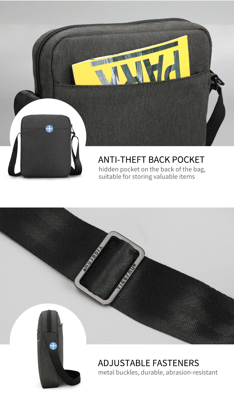 Tigernu HOT SELLING Bags For Men Messenger Bag Casual Shoulder Pack Male Crossbody Bolsa Mini Bag Sling Bags Ipad Travel Package