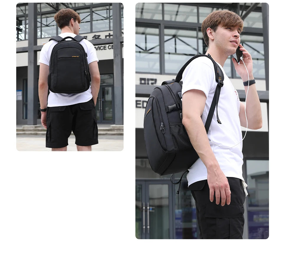 HK Casual 15.6 inch Laptop Backpack Men Large Capacity School Bags Business Travel Backpack Student Sports Backpack YKK Zippers