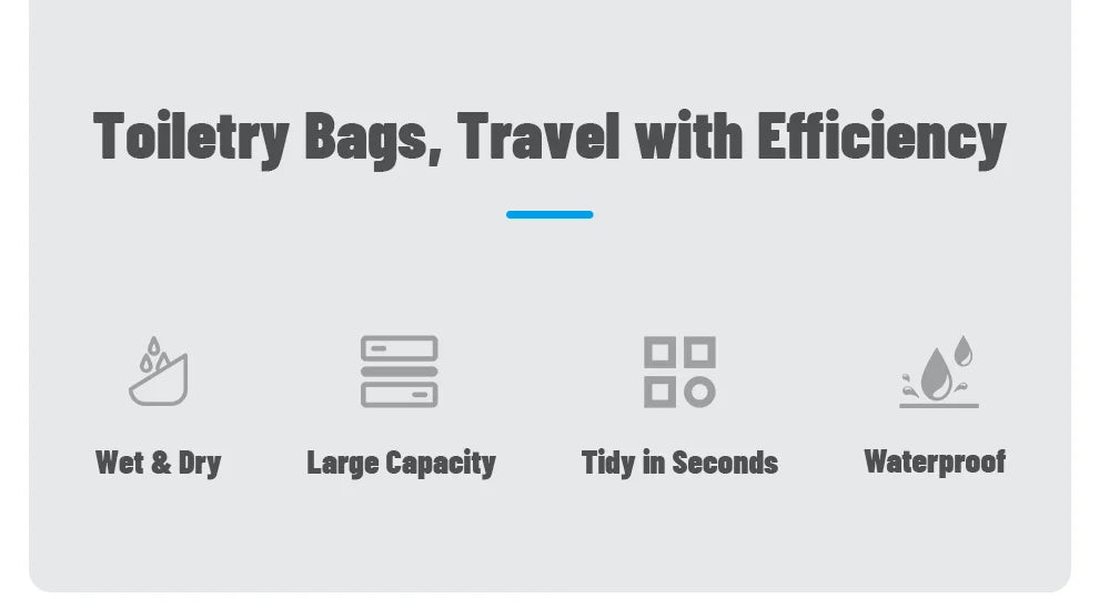 HK Toiletry Bag for Men Portable Pouch Travel Organizer Bag Dopp-kit Waterproof Shaving Pack Makeup Cosmetic Bag Storag Bath Bag