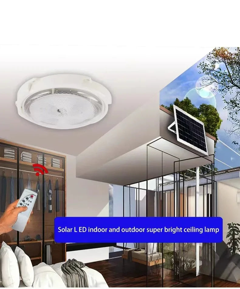 Solar lights Indoor Home Top Ceiling House Outdoor Garden pandent light Panel Lamp Fixture For Corridor Garden Living Room