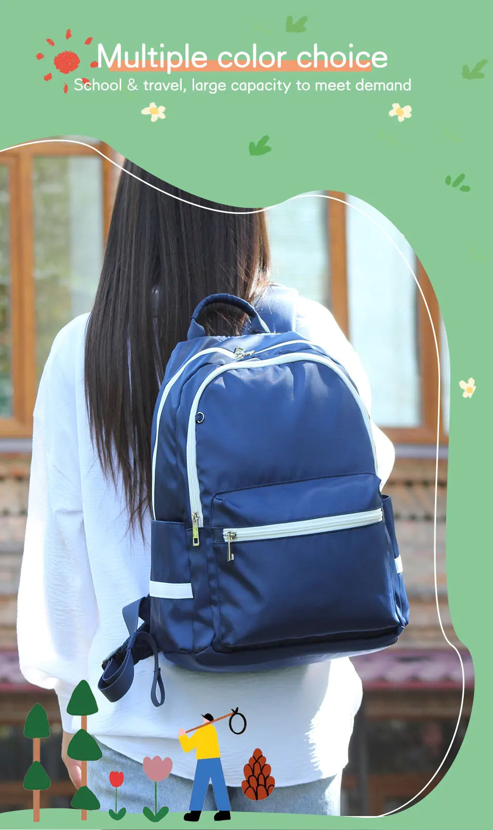 Tigernu Girl's Schoolbags Waterproof Women's Backpack Bags 15.6inch Laptop Backpack Multi-color Female Travel Backpacks Women