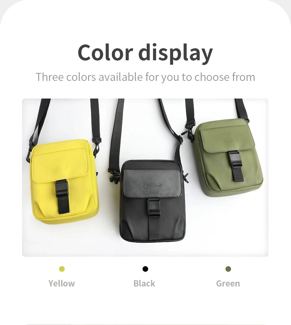 HK Waterproof Crossbody Bags for Men Lightweight Men's Shoulder Bag Mini Phone Pouch Messenger Commuting Bag Sling Packs Satchel