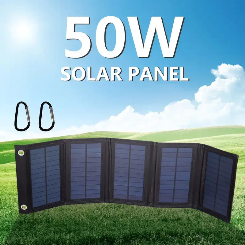 1000W Foldable Solar Panel USB Type C Mobile Phone Charging Outdoor PC Hiking Camping Portable Battery Bank Charging Christmas