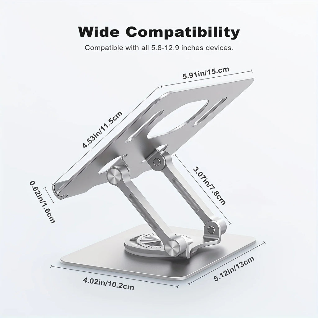 tablet Stand, Swivel Tablet Stand With 360 Rotating Base, Adjustable Tablet Holder For Drawing, Compatible With IPad Pro/Air
