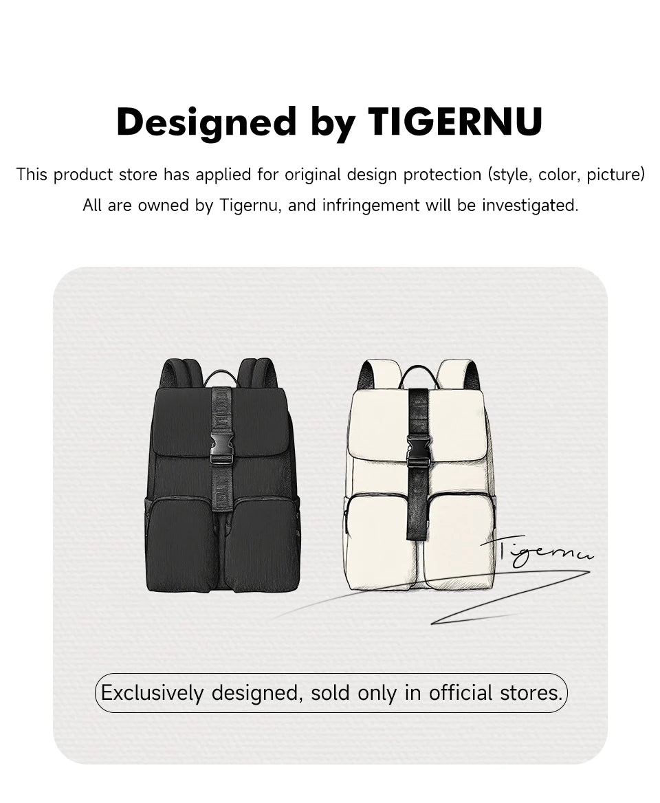 Tigernu Men's Backpacks 14inch Laptop Backpacks Woman College School Backpacks Girls Travel Backpack School Bag Set Schoolbags