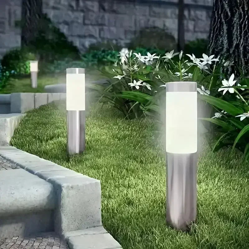 Solar Powered LED Lawn Light with Automatic Switch Durable Metal Material Ground Plug-in Courtyard Path Lighting