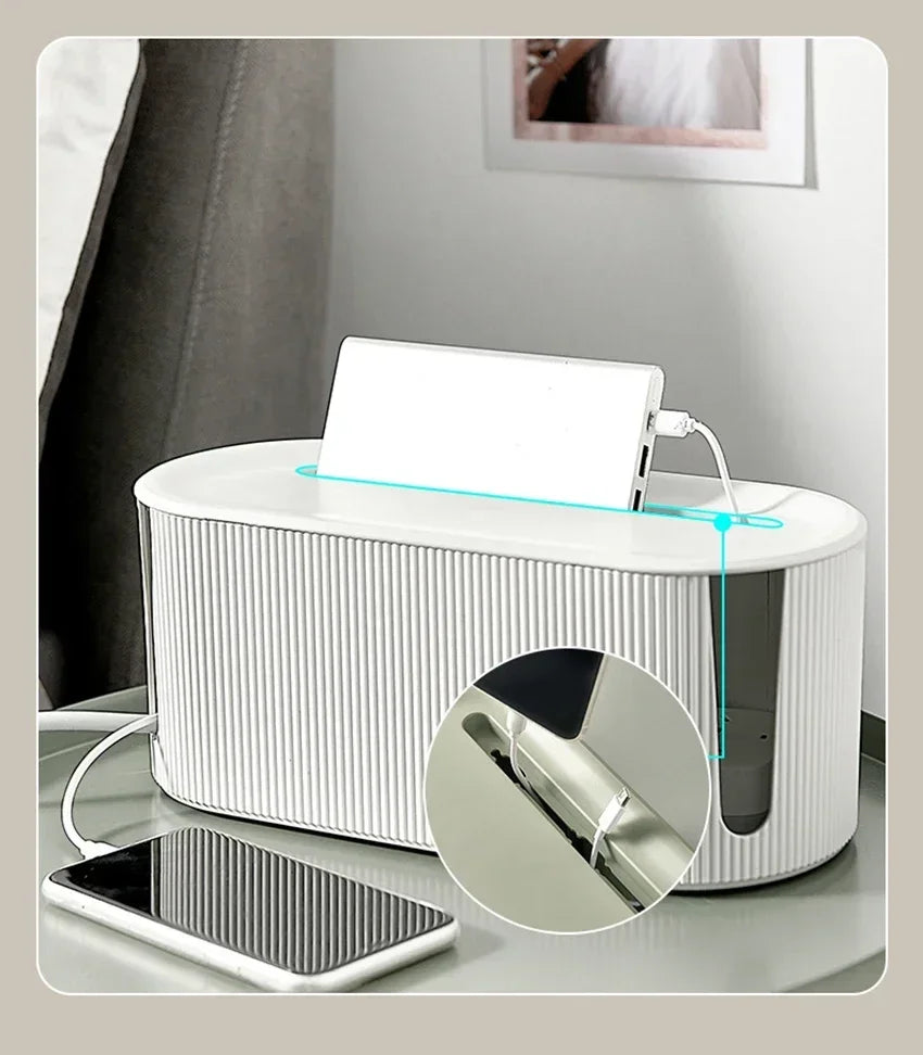 2024 Nordic Plug Board Storage Box Cable Wire Organizer Case Socket Wireless WiFi Router Bracelet Desktop Data Line Holder Shelf