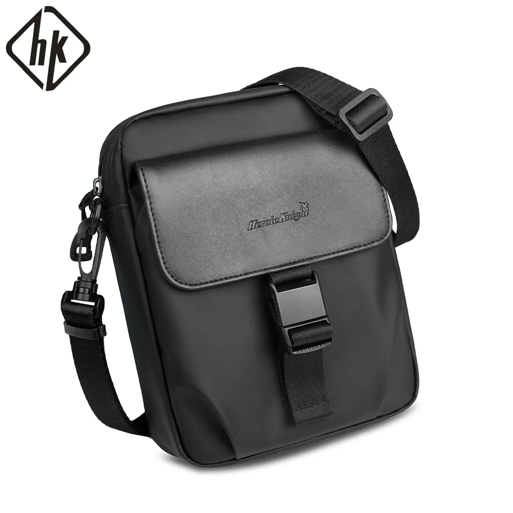 HK Men's Side Shoulder Bag Water-resistent Crossbody Bag For Men Travel Passport Wallet Mini Cell Phone Bag Pouch Sling Packs