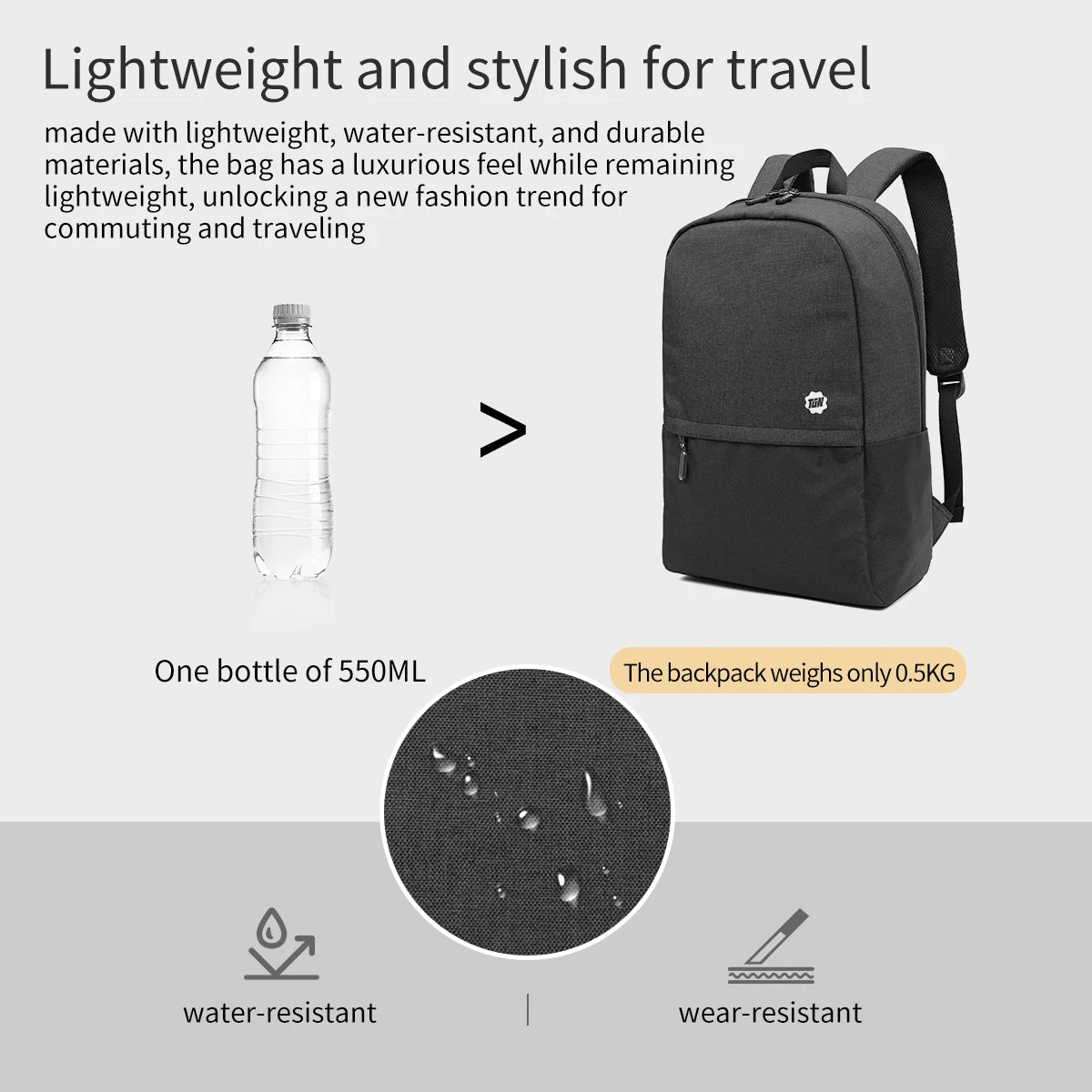 Tigernu School Backpacks For Men For Women Backpack 15.6inch Laptop Backpack Light Children's Backpack Schoolbag Travel Backpack