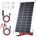 Soshine 12V 15W Solar Panel Battery Charger Maintainer Smart 3-Stage Solar Panel Trickle Charger with LED Indicator & 2 Methods
