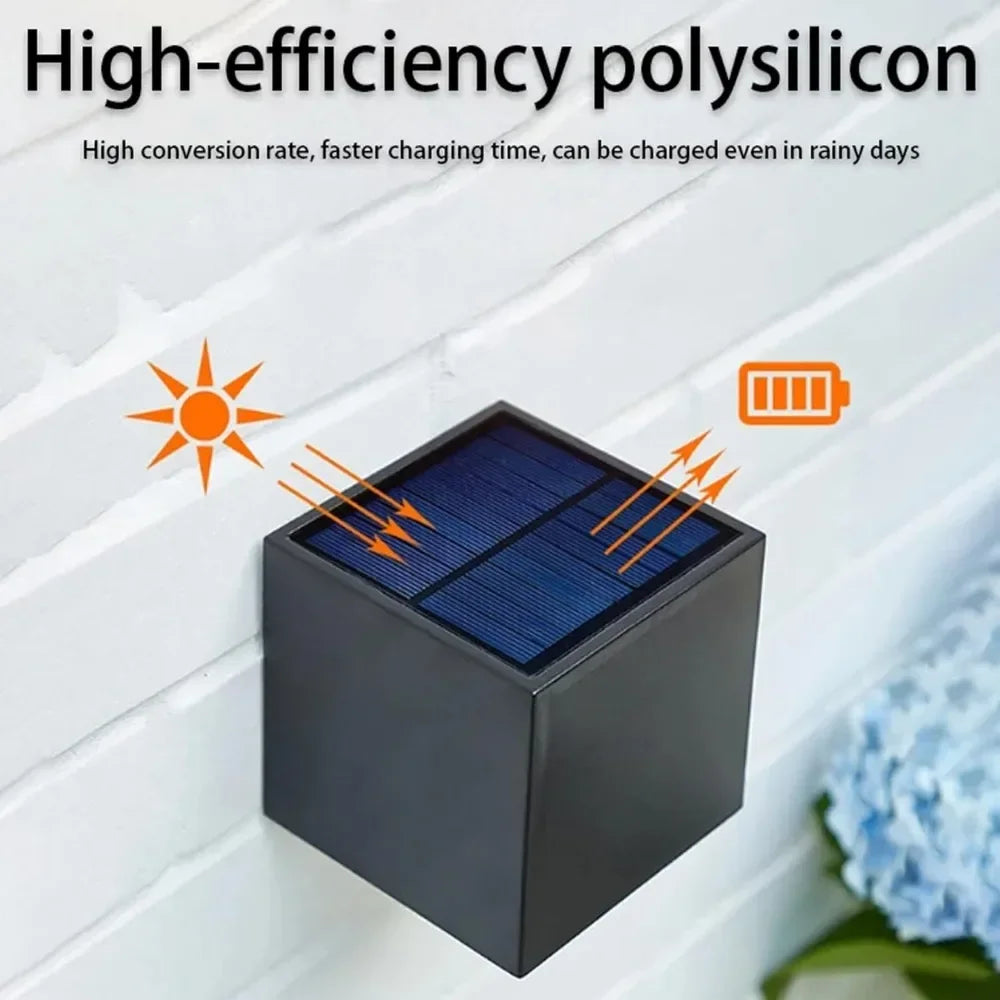 Solar Lights for Outdoor Solar Wall Lights Garden LED Solar Light Wireless Waterproof Fence Lighting for Porch Path Garage