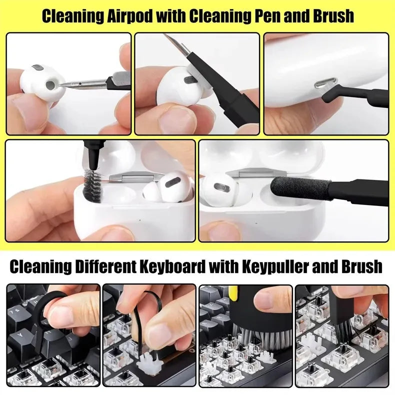 Cleaning brush for iPhone Airpods Phone slot charging port Earphone cleaning stick Laptop keyboard Digital camera lens wipe kit