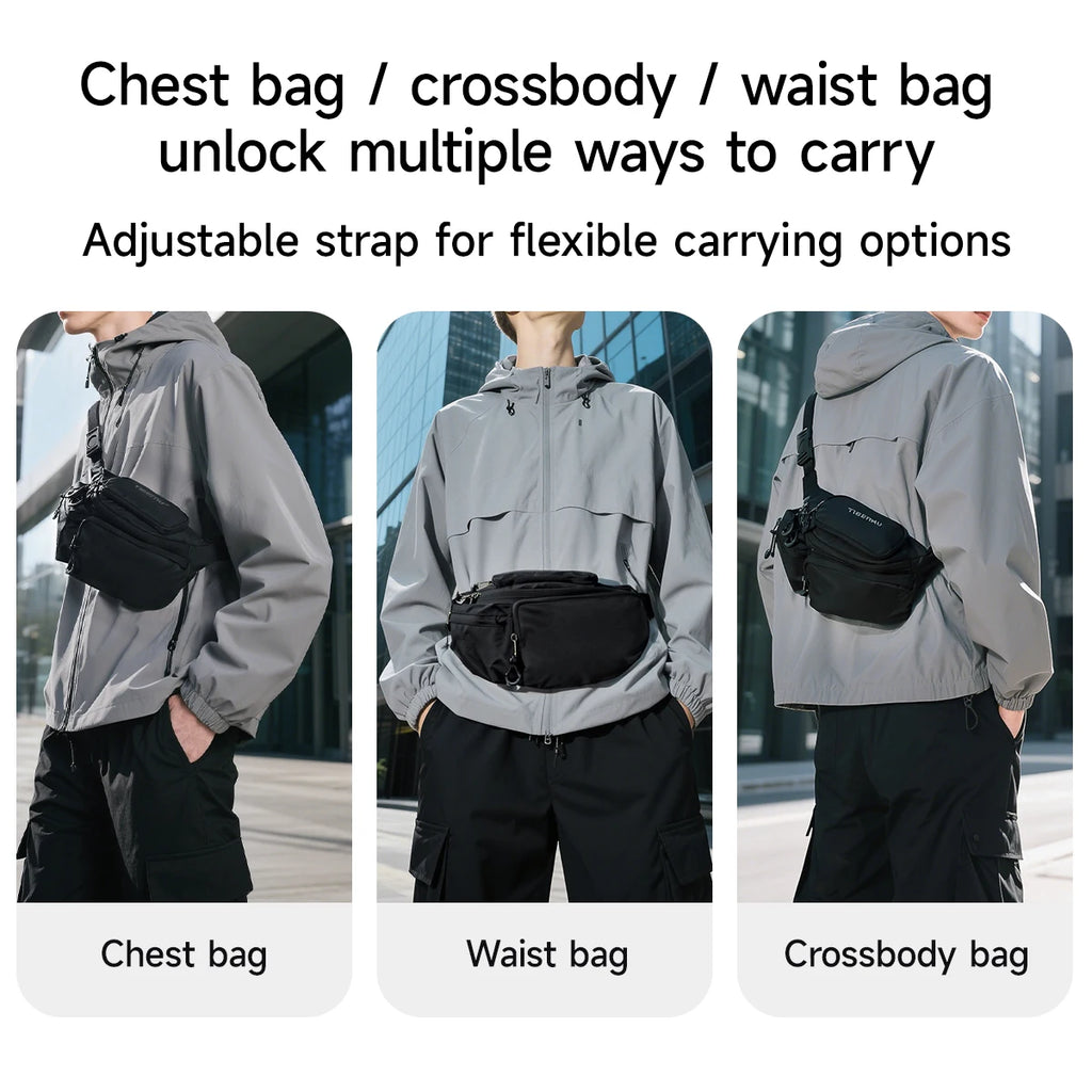 Tigernu Chest Bags Men's Shoulder Bag Fanny Packs For Men Hip Sack Crossbody Bag Men Sling Bag Men's Breasts Tactical Bags Male