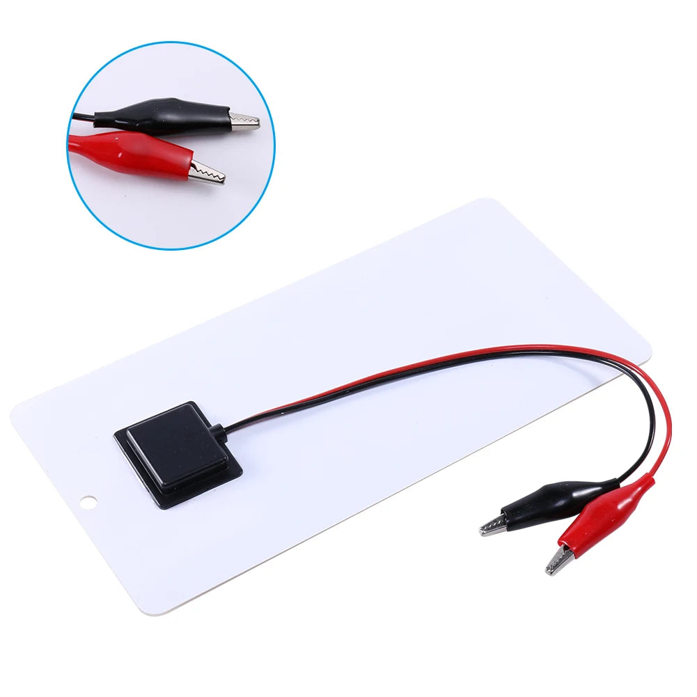 10W Solar Battery Charger with Carabiner 12V Solar Power Bank Polysilicon Solar Charger Plate Portable for 9-12V Battery