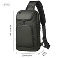 HK Multifunction Men's Shoulder Bag Waterproof Crossbody Bag Fit 11 inch iPad Lightweight Messenger Sling Bag for Travel Outdoor
