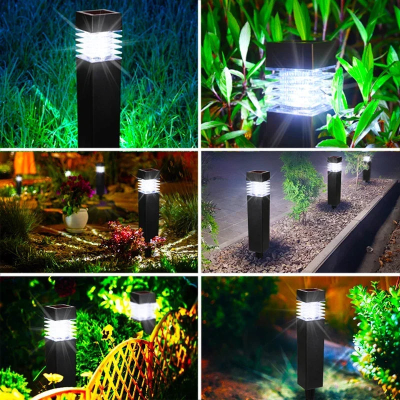 Solar Path Lamp LED Outdoor Garden Lawn Decor Lantern for Patio Balcony Yard Walk Solar Lights