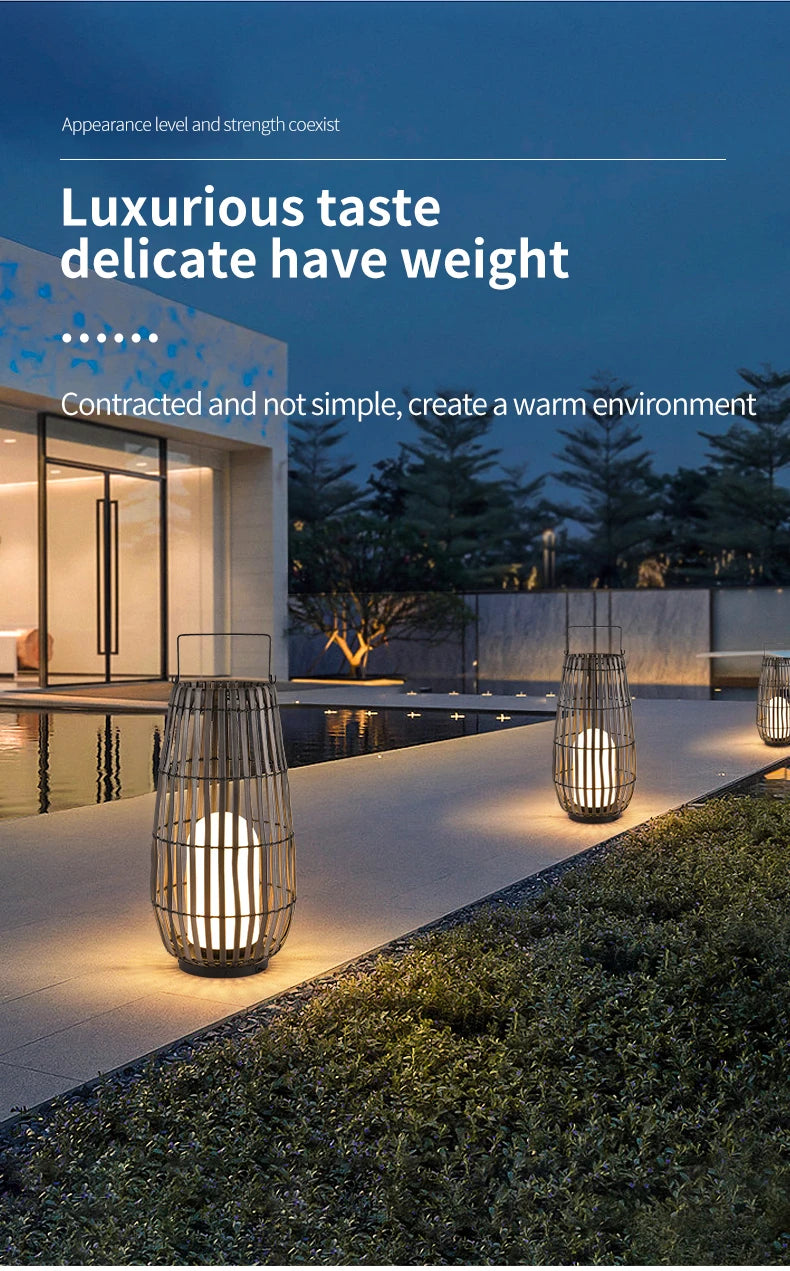 Solar Outdoor Light Modern Garden Light Garden Layout Floor Light Villa Lawn Light Waterproof Outdoor Terrace Atmosphere Light