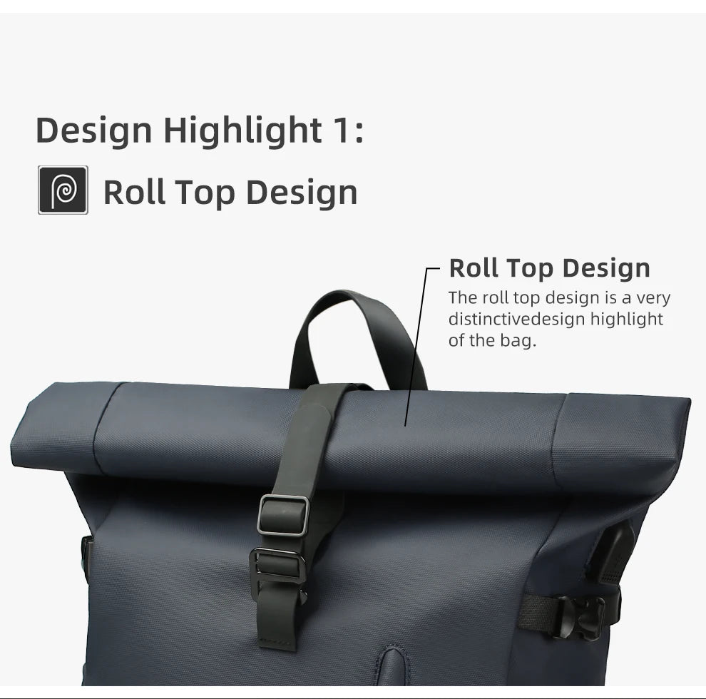 HK Large 15.6 Inch Laptop Backpack Men Anti-Theft Travel Backpack for Business University Bicycle School Backpack With USB Port