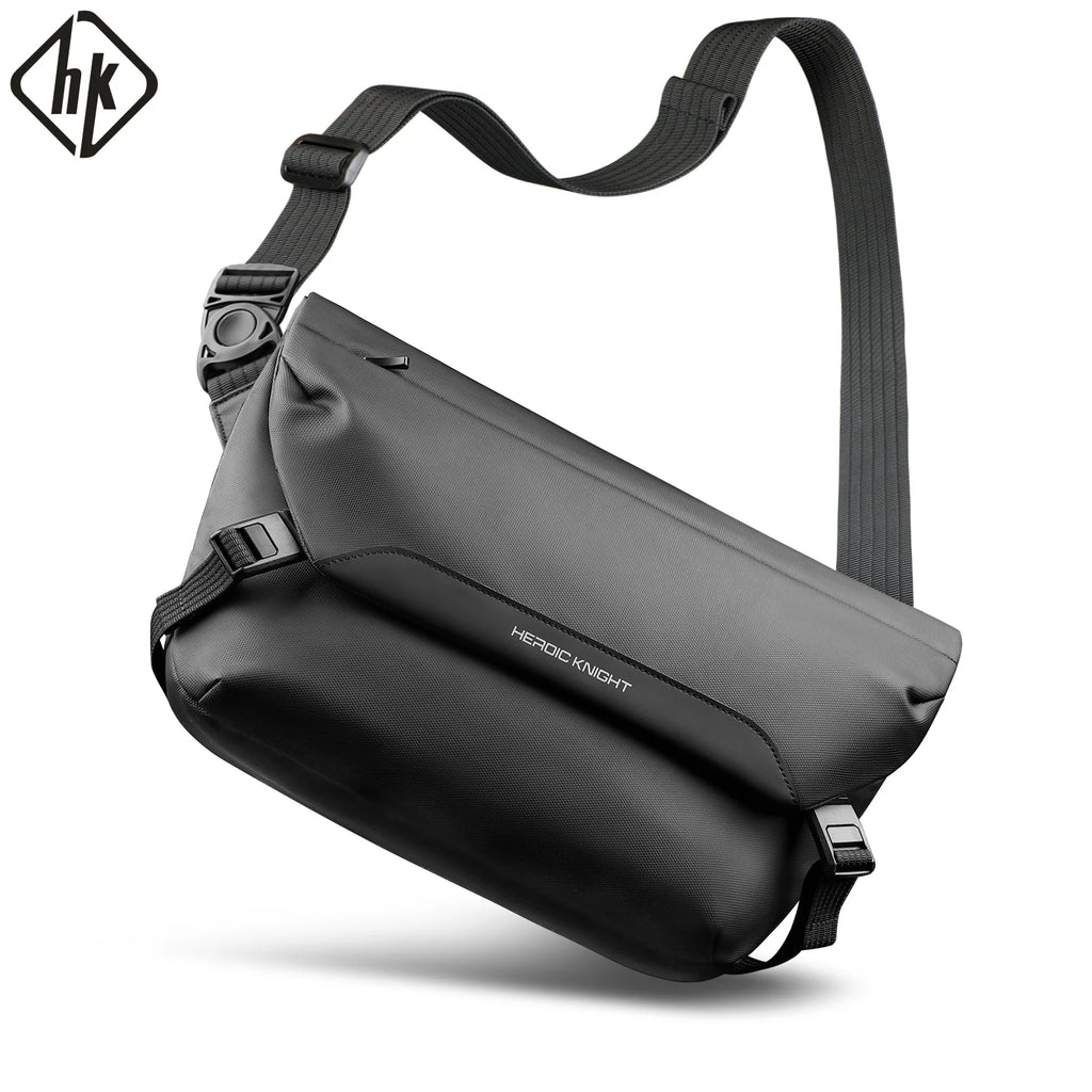 HK Minimalist Crossbody Bag for Men Waterproof Shoulder Messenger Bag Lightweight Sling Pack Casual Travel Chest Bag Shool Bag