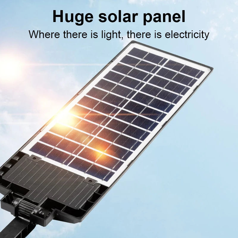 20000LM Solar Lights Outdoor External Solar Lamp with Motion Sensor Remote Control Solar Powered Spotlight Lamp Wall Street Lamp