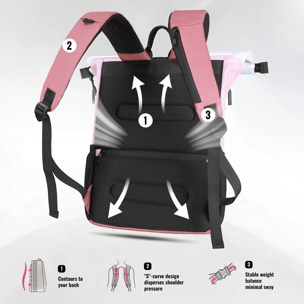 HK Large Capacity Travel Backpack Waterproof 15.6 inch Laptop Backpack With USB Charge Casual Business Travel Bag for Men Women