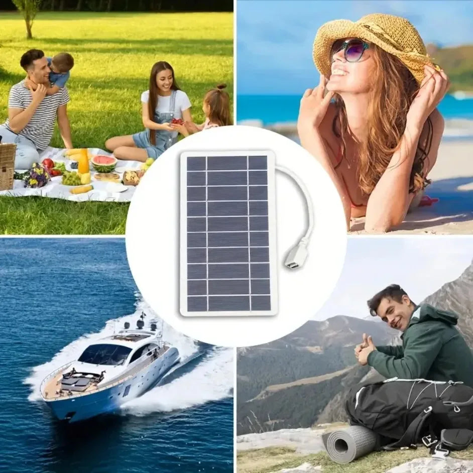 Portable USB Solar Panel Charger Safe Stable Charger Compatible with Phones  Fans  Flashlights for Outdoor Travel Camping
