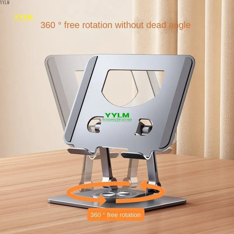 Foldable Mobile Phone Holder 360 Degree Rotating Swivel  Hollowed Tablet Riser Anti Slip Height Adjustable for IPad/iPhone 14