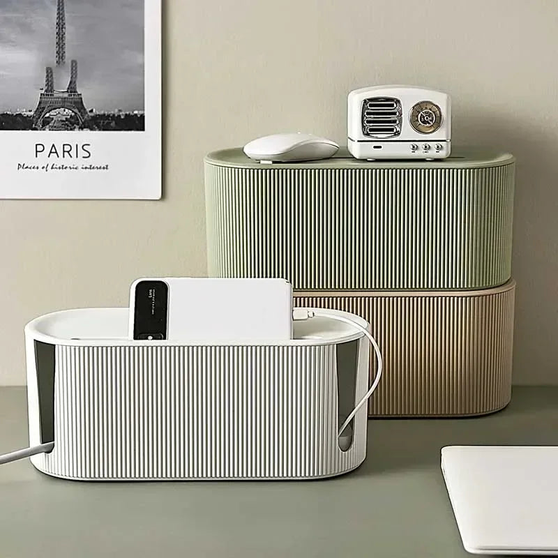 2024 Nordic Plug Board Storage Box Cable Wire Organizer Case Socket Wireless WiFi Router Bracelet Desktop Data Line Holder Shelf
