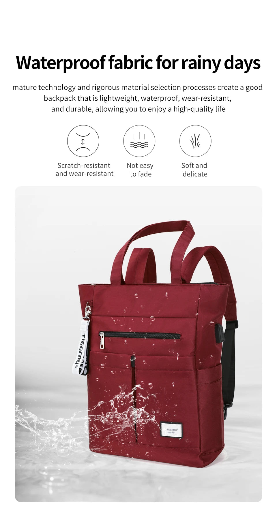 Tigernu Women Backpacks Tote Bag For Girls Light Backpack Bags Laptop Bags For Women Fashion Female Travel Backpacks Knapsack