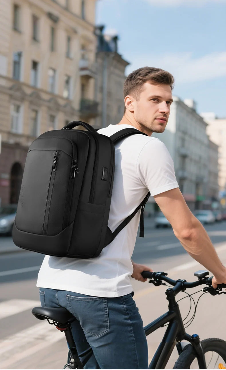HK New Design Travel Backpack Men Large Business Backpack for Work Commute Oxford Waterproof Backpacks 17" Laptop Bags with USB