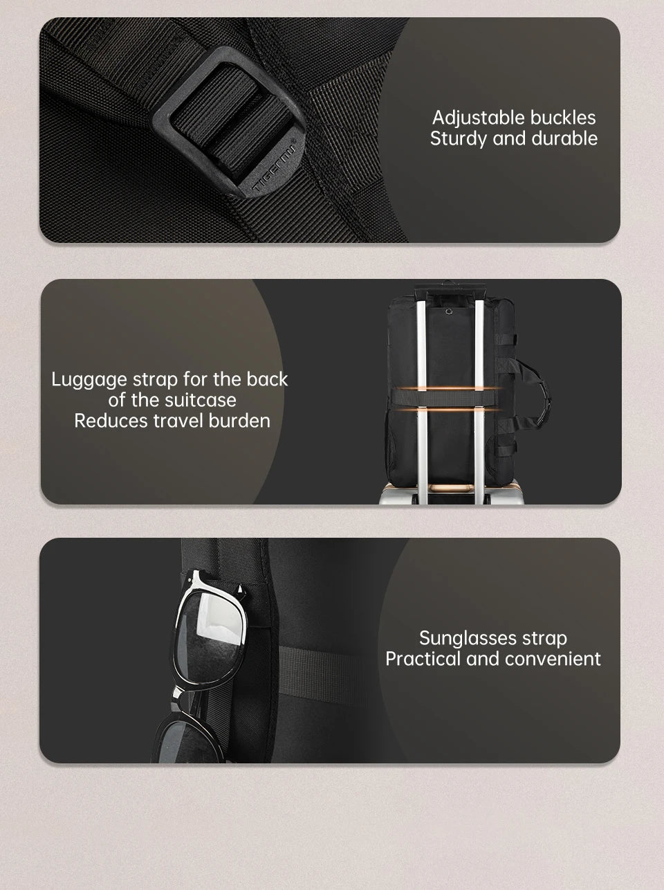 Tigernu Travel Backpack Men Handbags Laptop Backpack For 17inch Shoulder Bag Travel Bag 3 In 1 Bags For Men Schoolbags Knapsack