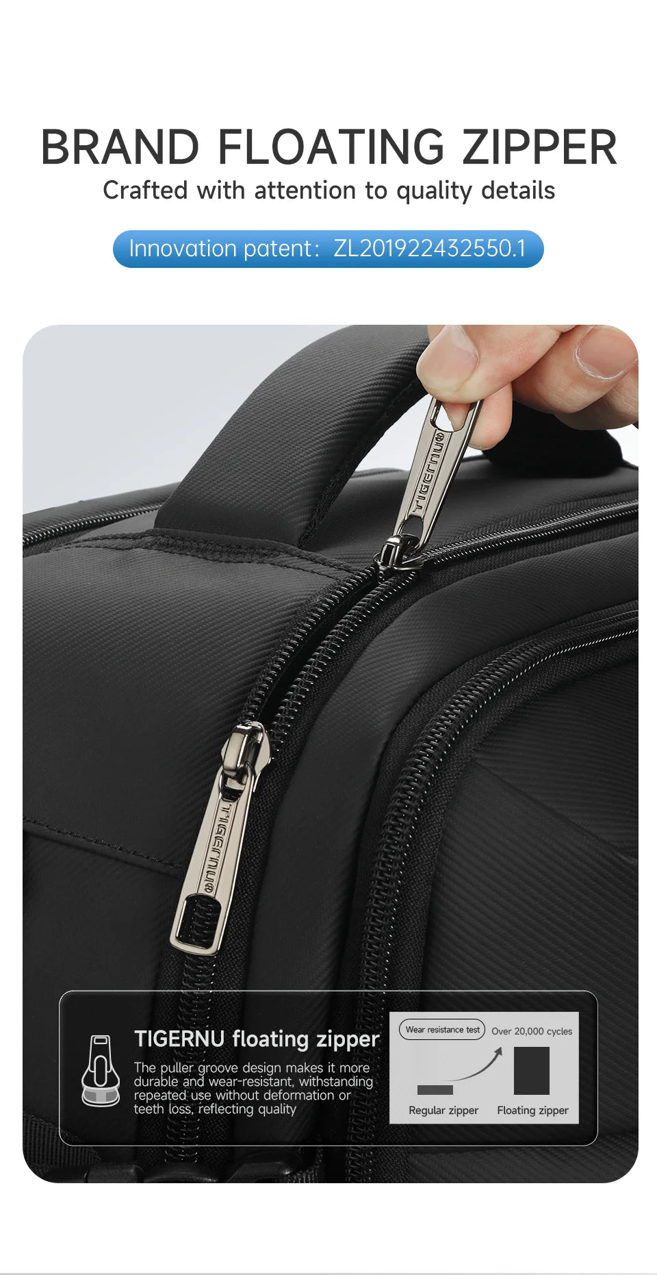 Tigernu Large Capacity Backpacks Men Waterproof Travel Backpacks Hiking Bag Laptop Backpacks For 14 15.6 Rucksack Male Knapsack