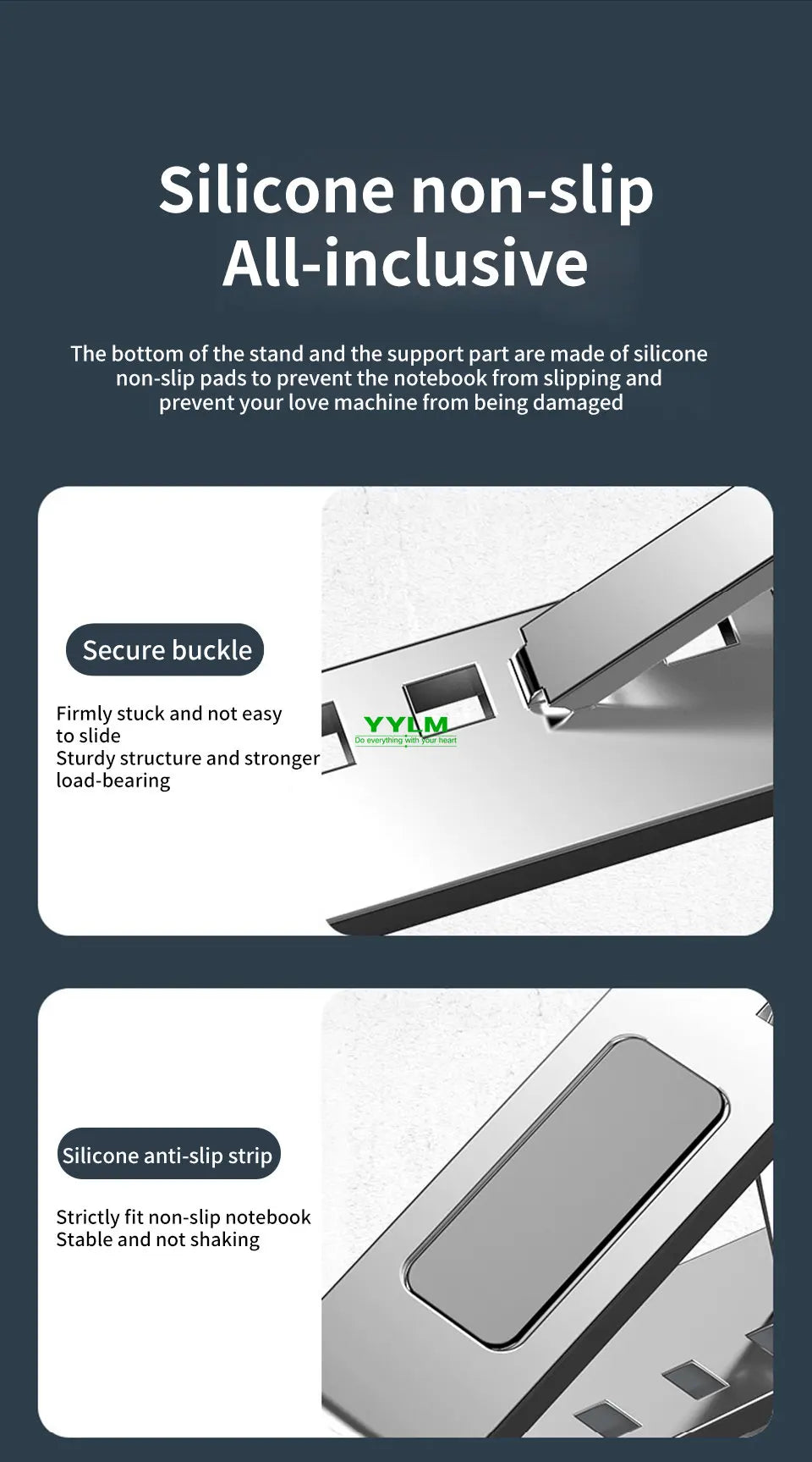 Adjustable Laptop Stand Tablet Bracket Aluminum Alloy Support For MacBook Air Pro Dell XPS HP ASUS Bracket Laptop Tablet Stand