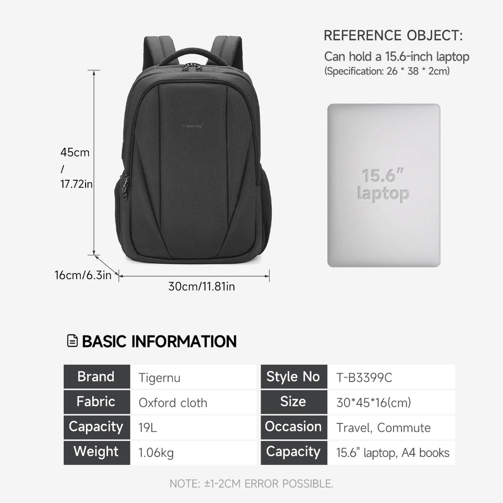 Tigernu Clearance Bags Men Backpack Anti-theft USB Charging 15.6 Laptop Bag Mochilas Feminine Male Bagpack Notebook Schoolbag