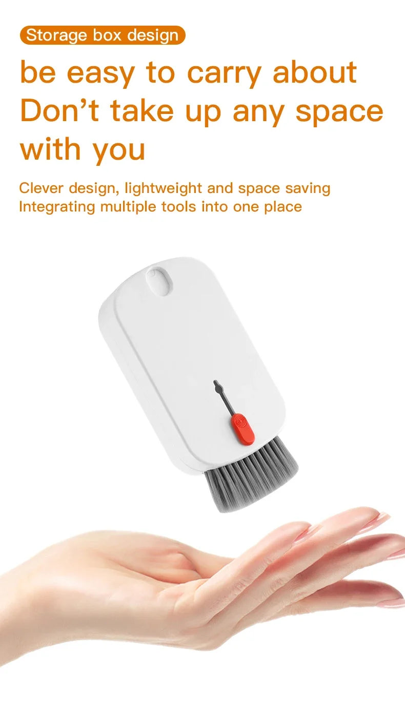 5-in-1 Cleaning Kit Computer Keyboard Cleaner Brush Phone Screen Cleaning Set Keycap Puller Cleaning Tools Card Reader