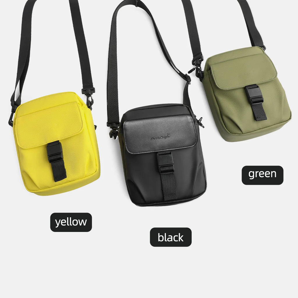HK Men's Side Shoulder Bag Water-resistent Crossbody Bag For Men Travel Passport Wallet Mini Cell Phone Bag Pouch Sling Packs