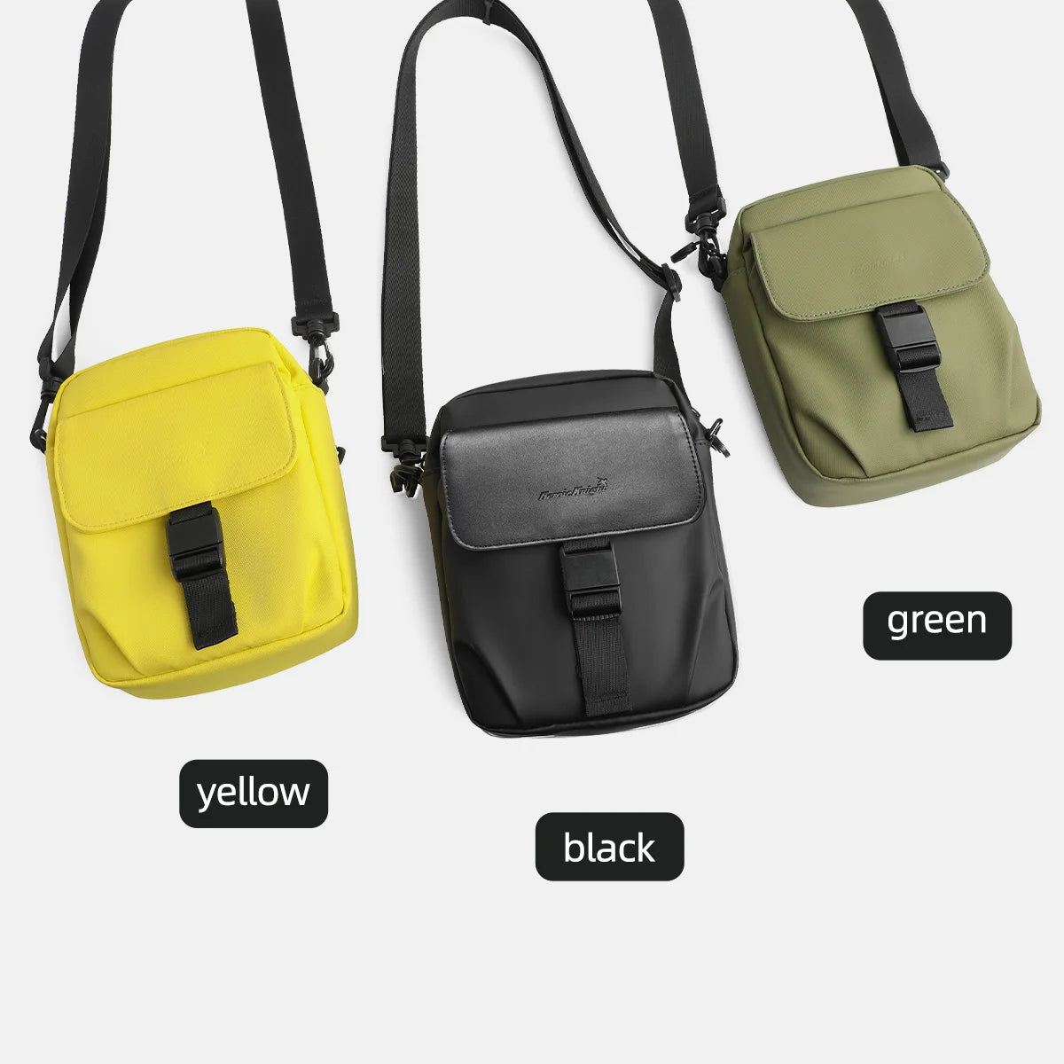HK Men's Side Shoulder Bag Water-resistent Crossbody Bag For Men Travel Passport Wallet Mini Cell Phone Bag Pouch Sling Packs
