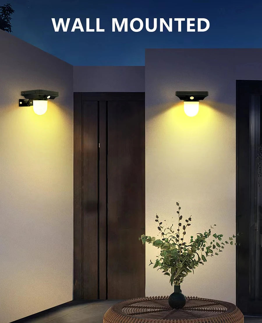 Solar Lights Outdoor Garden Solar Powered Wall Lamp Waterproof Motion Sensor Pathway Light Landscape Path Yard Backyard Lawn