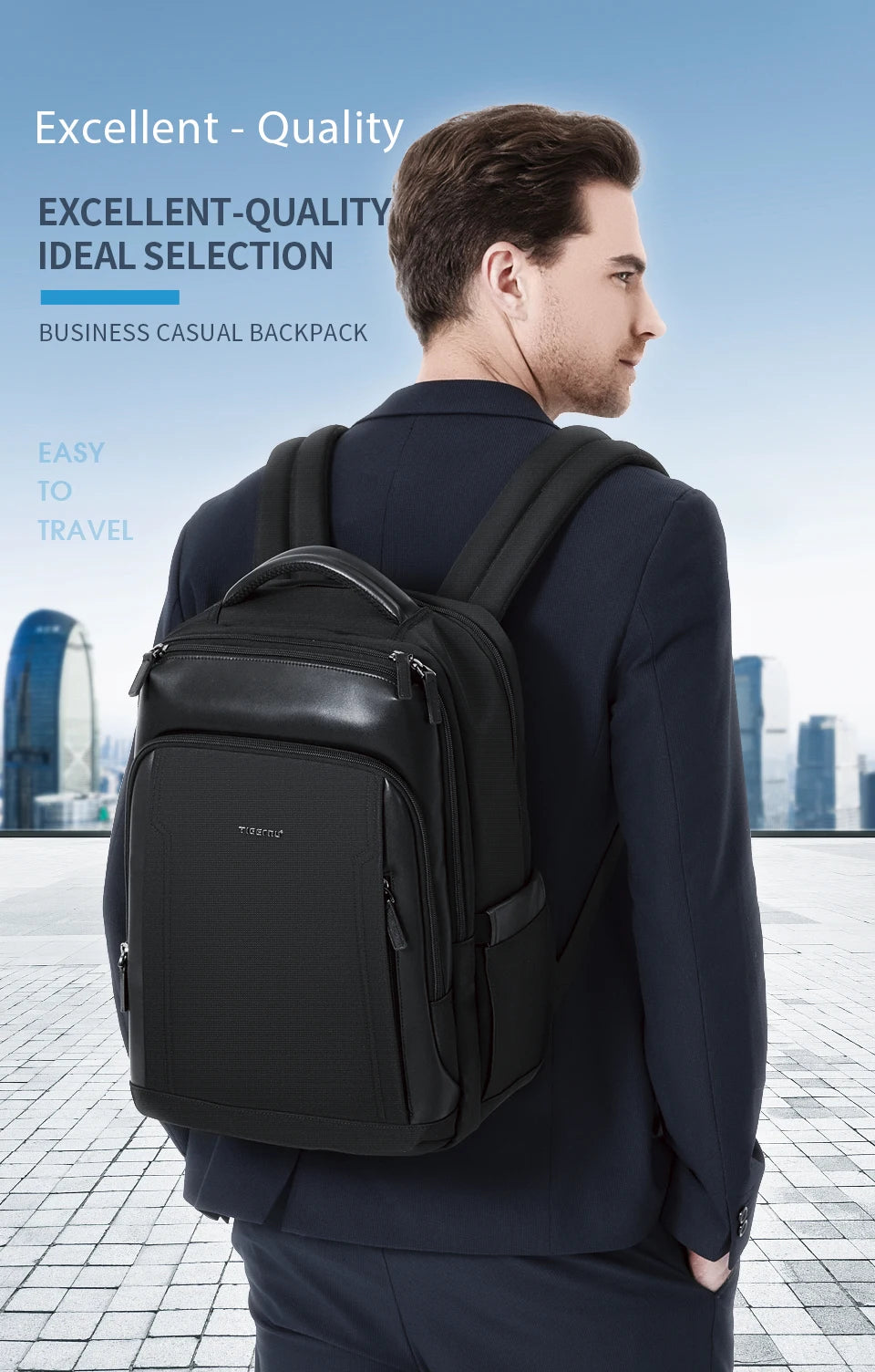 Tigernu Travel Backpacks for Men 14 15.6 17inch Laptop Backpacks Business Backpack Bags for Travel Knapsack Schoolbag